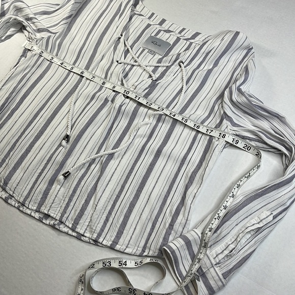 Rails Grace Patriot Stripe Lace Front Top Medium - Picture 6 of 13